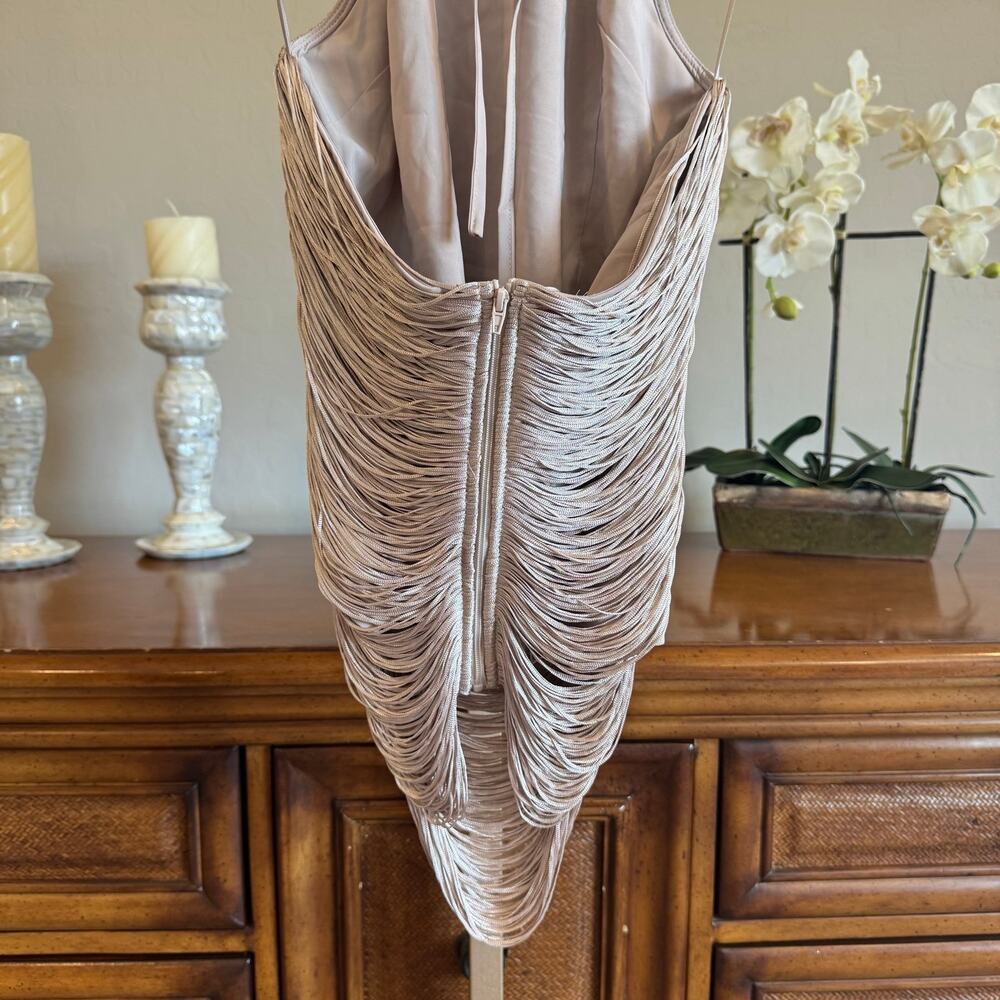 Zara Fringed Halter Top Pale Pink Size Small NWT - Picture 8 of 15